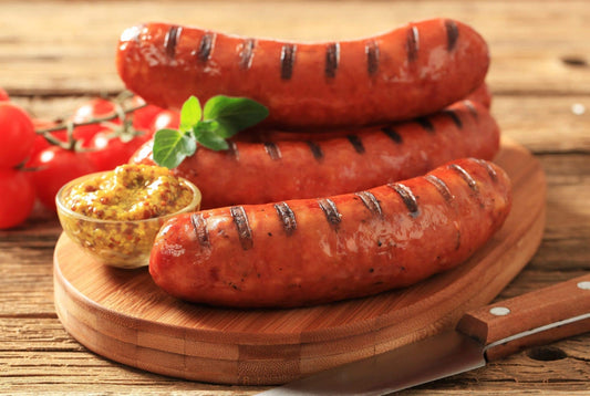 alt="grilled sausages"